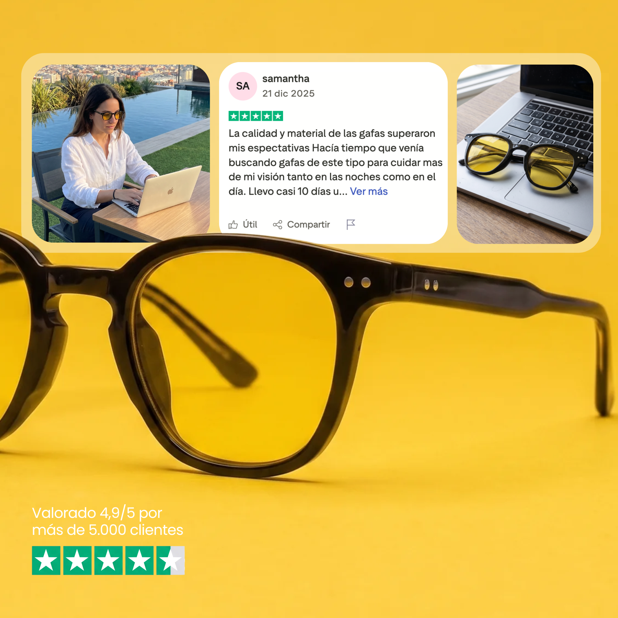 GAFAS V2 Cristal Amarillo - Uso Diario